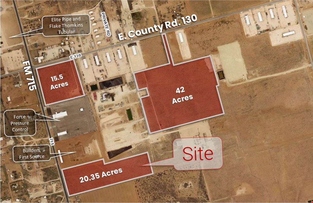 20.35 Acre Industrial Tract in Midland for Build to Suit
