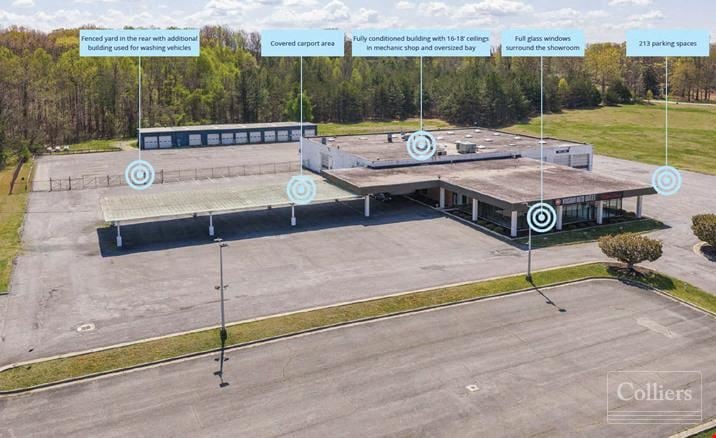 Former Auto Dealership For Sale in a Suburb of Lynchburg, VA