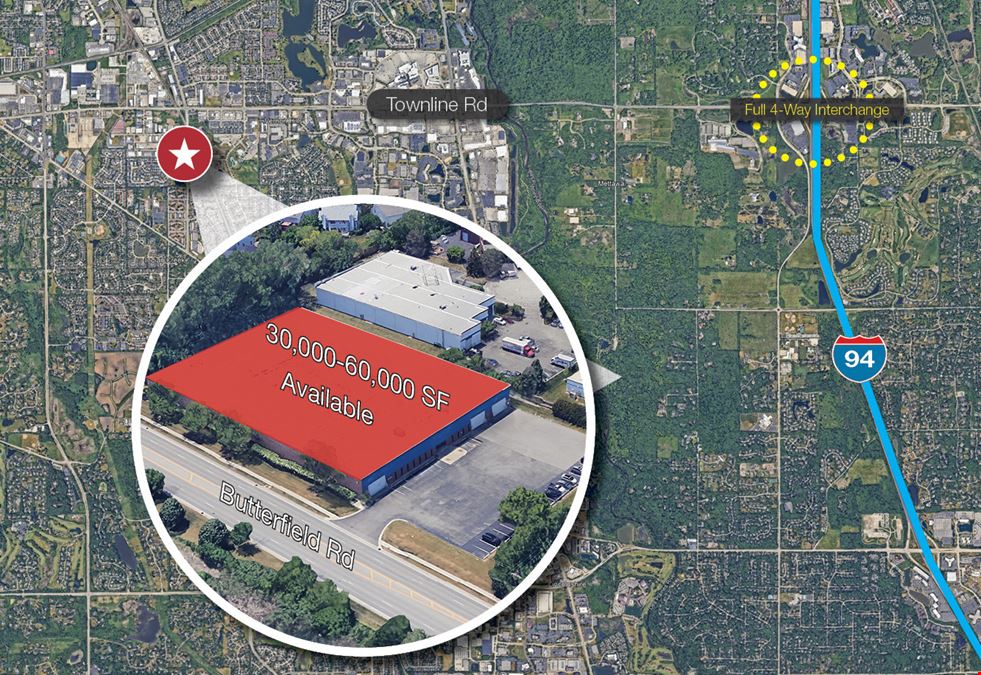 30,000-60,000 SF Available | 1700 S. Butterfield Road, Mundelein, IL