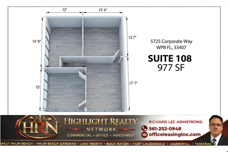 977 SF Suite 108 Professional and Medical Office Space