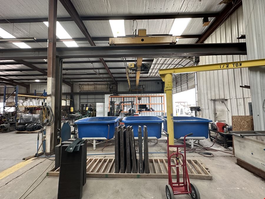 Office/Shop Facility with Dock & Cranes
