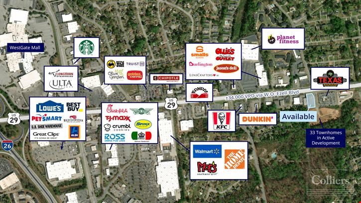 1.26-Acre Retail Development Site with High Visibility along US Hwy 29