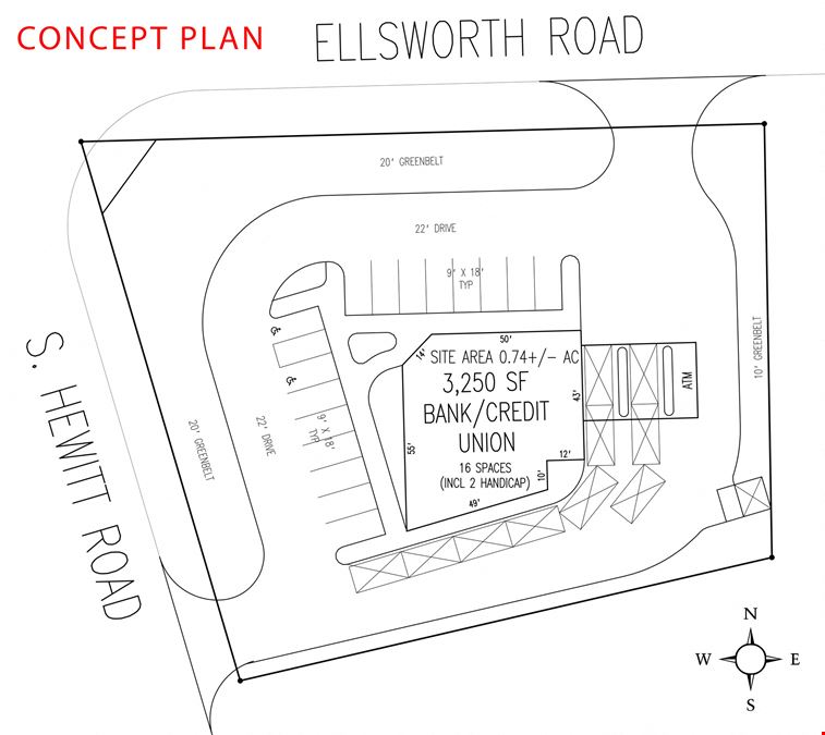 SEC of S. Hewitt & Ellsworth Road