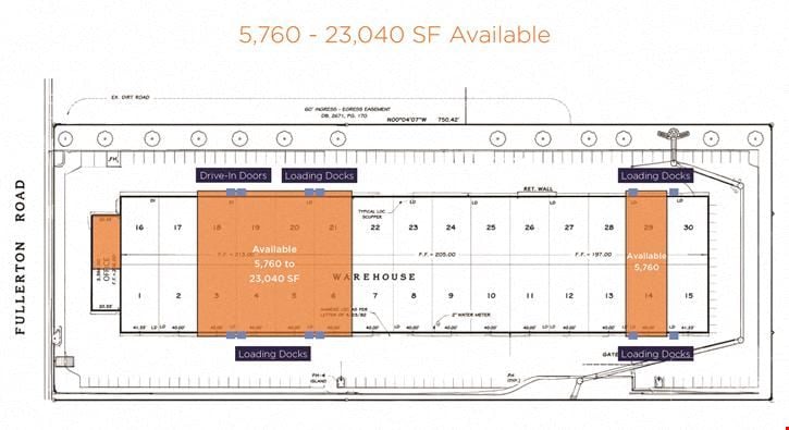 Preview of Industrial space for Rent at 7520 Fullerton Rd