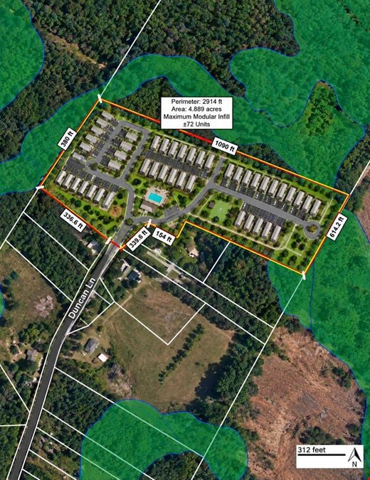 4.889 ACs Pamplico Region Florence County, SC Manufactured Housing Land/Home Site or Agriculture Worker Multifamily Site