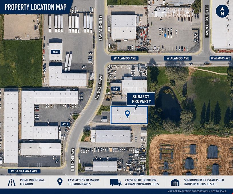 9,978 SF Industrial Warehouse for Lease in Fresno, CA