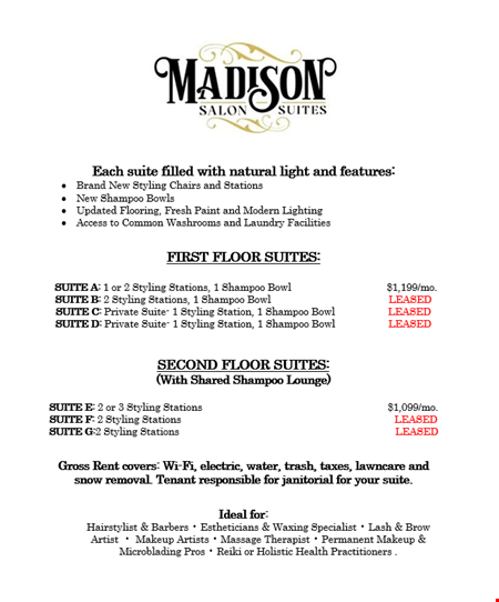 Preview of Retail space for Rent at 210 N Madison St