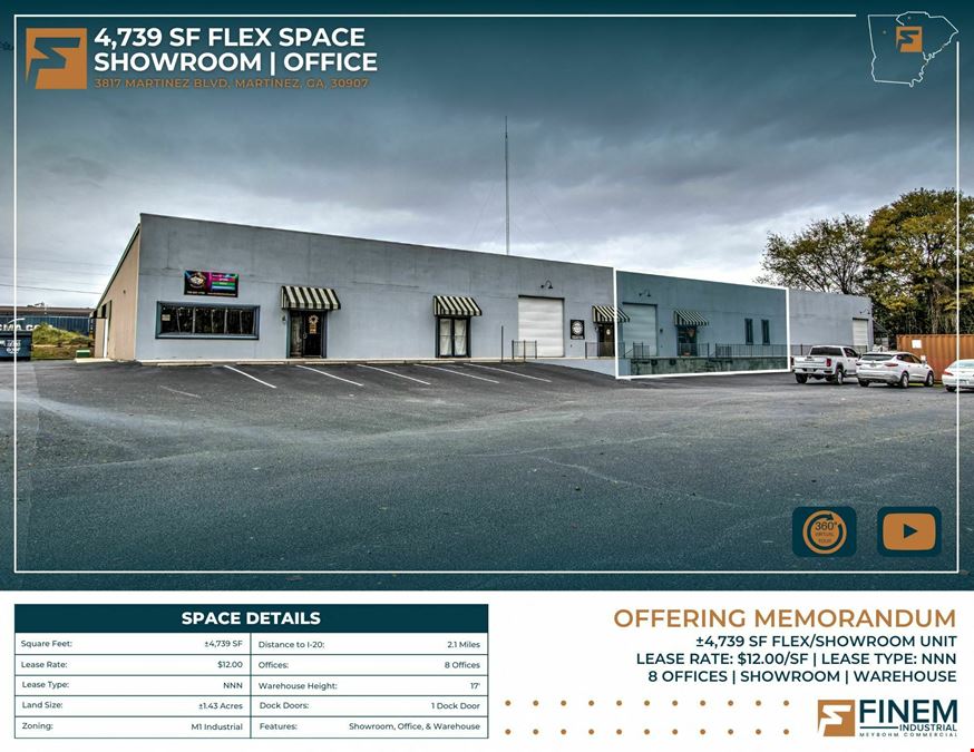 4,739 SF Flex Space | Martinez, GA