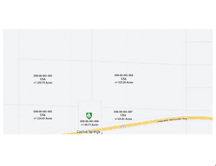 +/- 49.75 Acres - Bordered by Creech Air Force Base