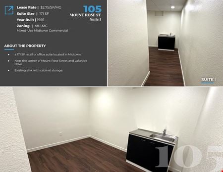 Preview of Retail space for Rent at 105 Mount Rose St Suite A, B & I