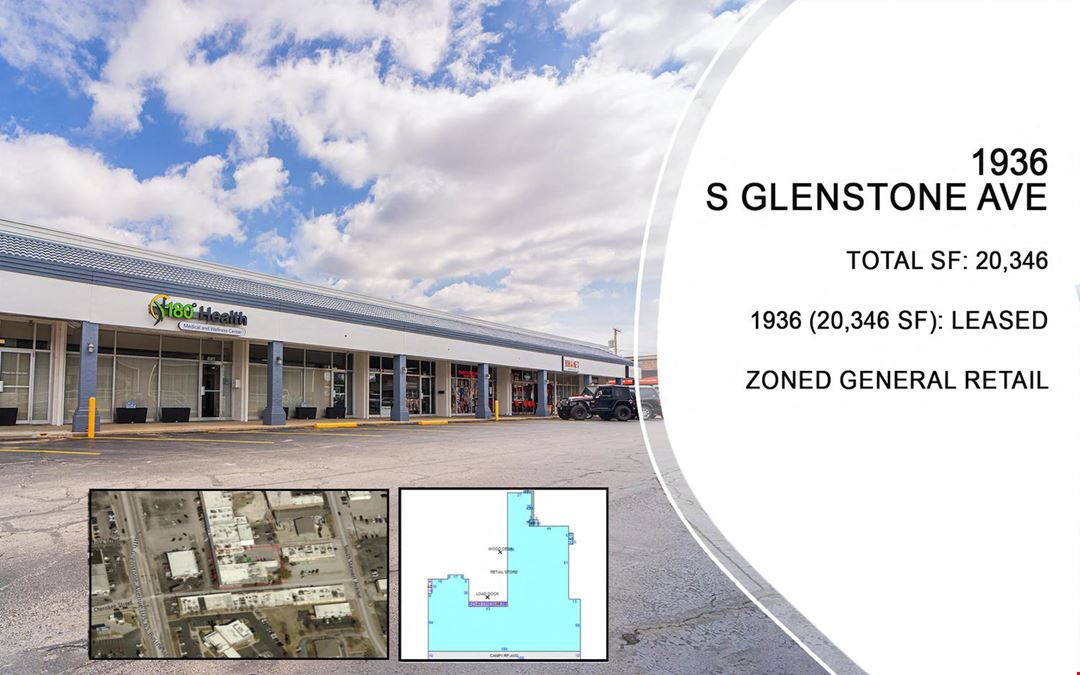 +/-70,007 sf Retail / Office Buildings + 11,875 sf Lot  For Sale or Lease On Glenstone & Sunshine