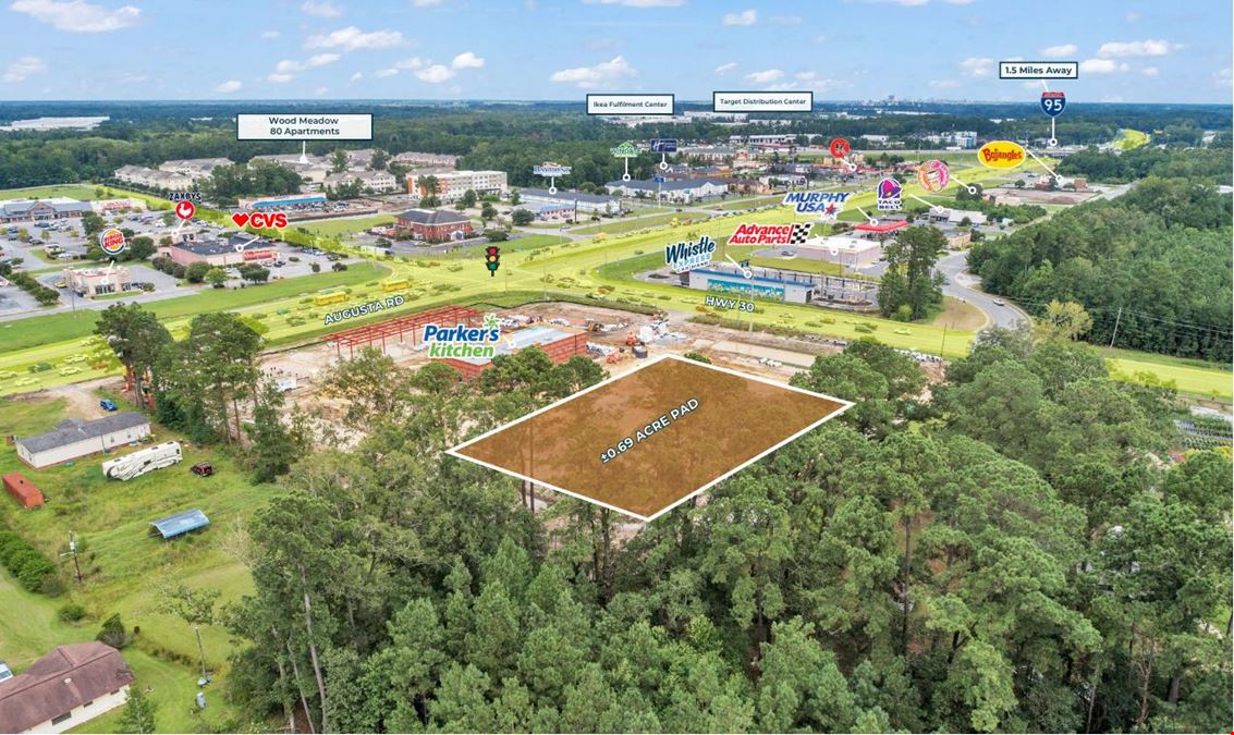 0.69 Acre Prime Retail Pad | Adjacent to Parker's