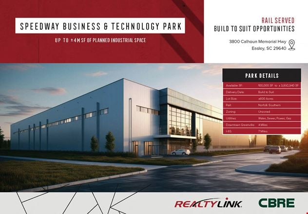 Preview of Industrial space for Rent at Calhoun Memorial Hwy