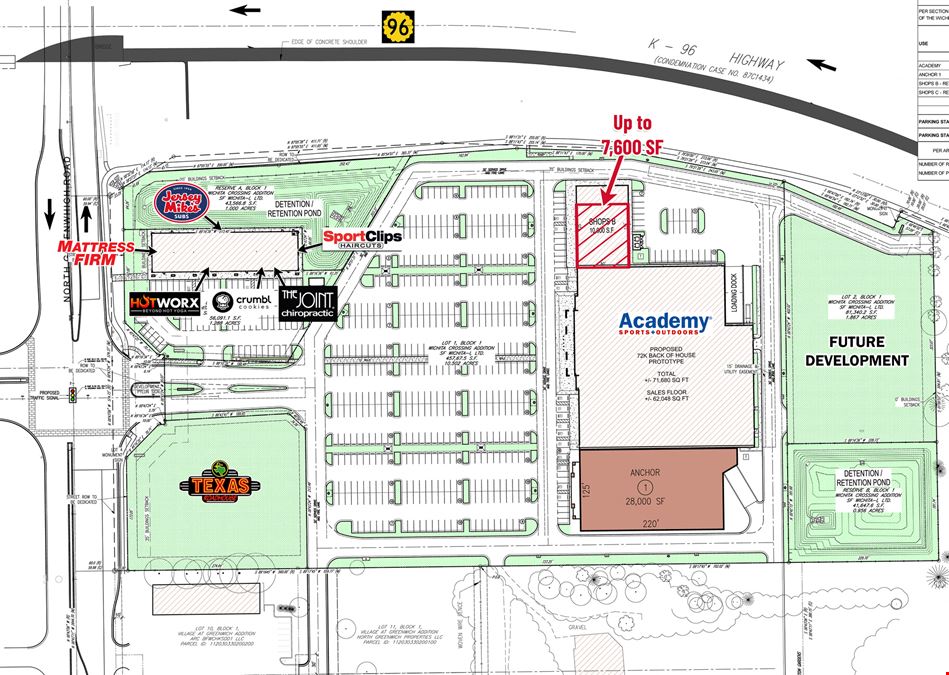 WICHITA CROSSING (UP TO 7,600 SF)