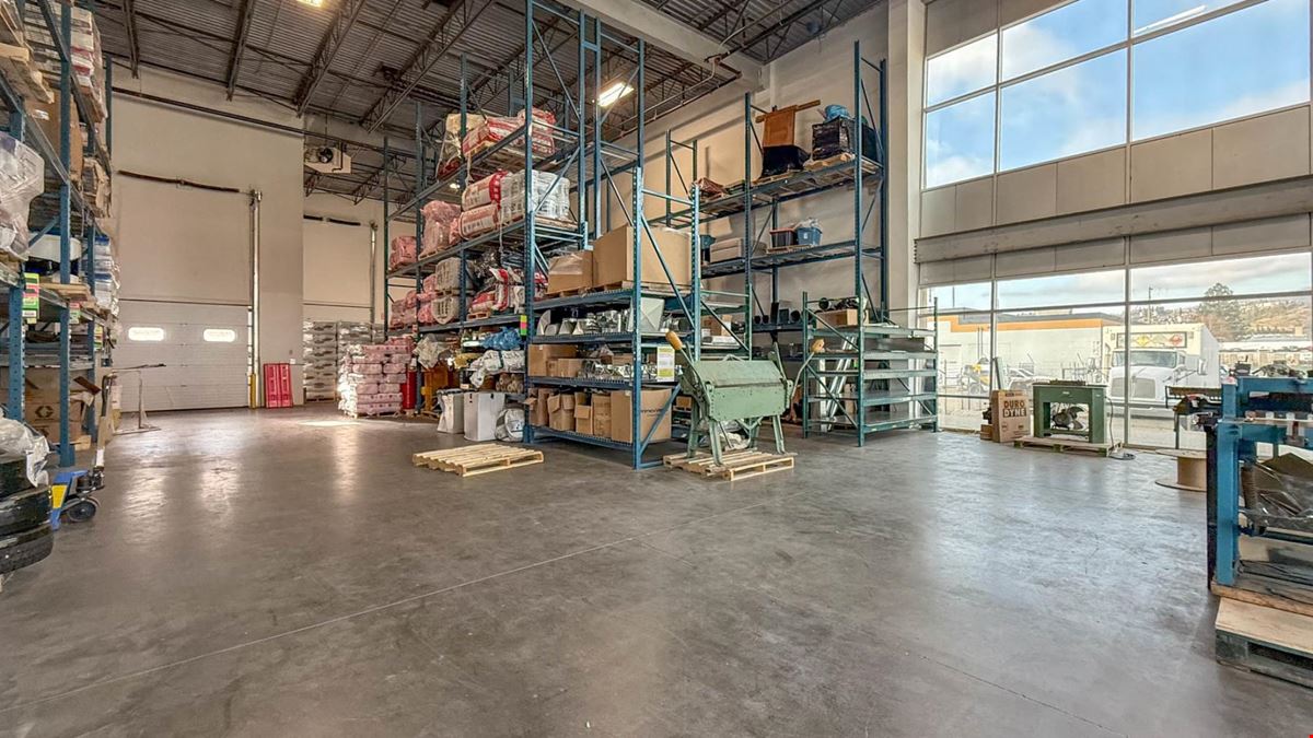 Centrally located industrial end-cap for sublease in the West Kelowna Business Park.