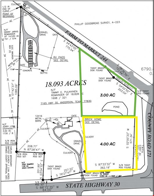 3 AC at SWC of FM 244 & Country Road 171