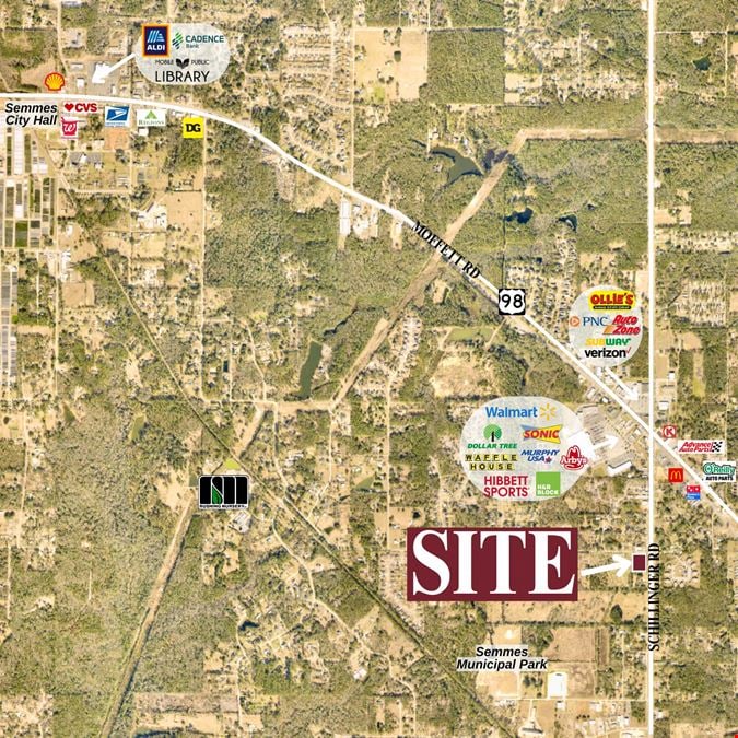 +/-2.68 acres on Schillinger Rd in Semmes
