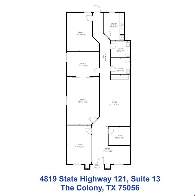  121 Office Plaza - Office Retail 4819 State Highway 121, Unit 13, The Colony 2,179 SQ FT