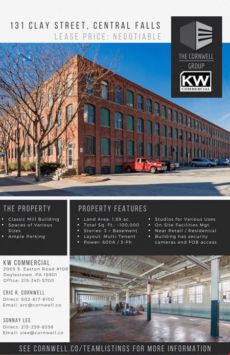 Preview of Industrial space for Rent at 125-135 Clay Street