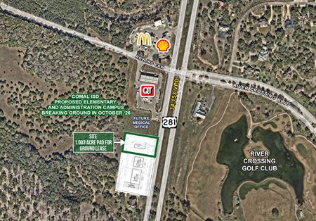 Preview of VacantLand space for Rent at SWQ of Highway 281 and Rolling Creek Road