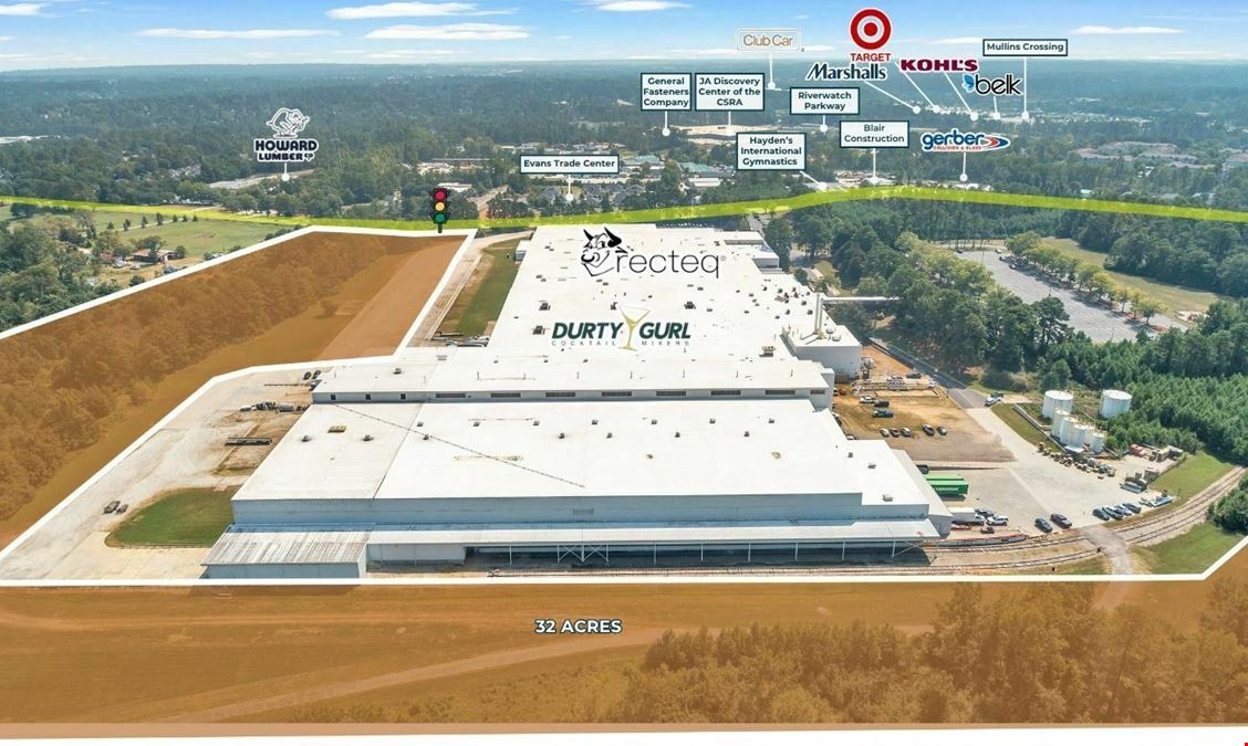 32 AC | M-2 Zoned | Evans, GA