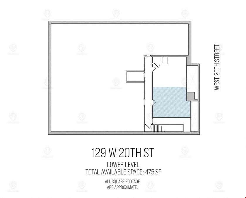 4,502 SF | 129 W 20th St | Ground + Lower Level Retail Space for Lease