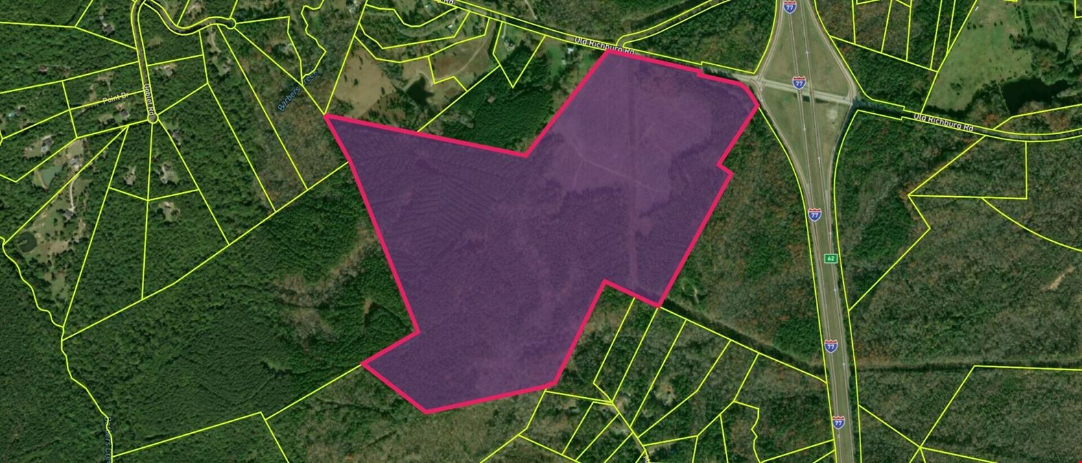 180.909 AC Industrial Tract at Exit 62 Commanding Presence On Interstate 1-77 Corridor South of Charlotte in Chester County