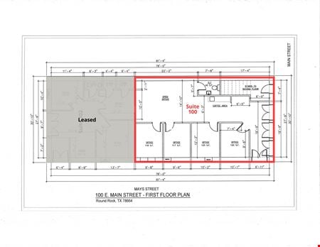 Preview of Office space for Rent at 100 E Main St