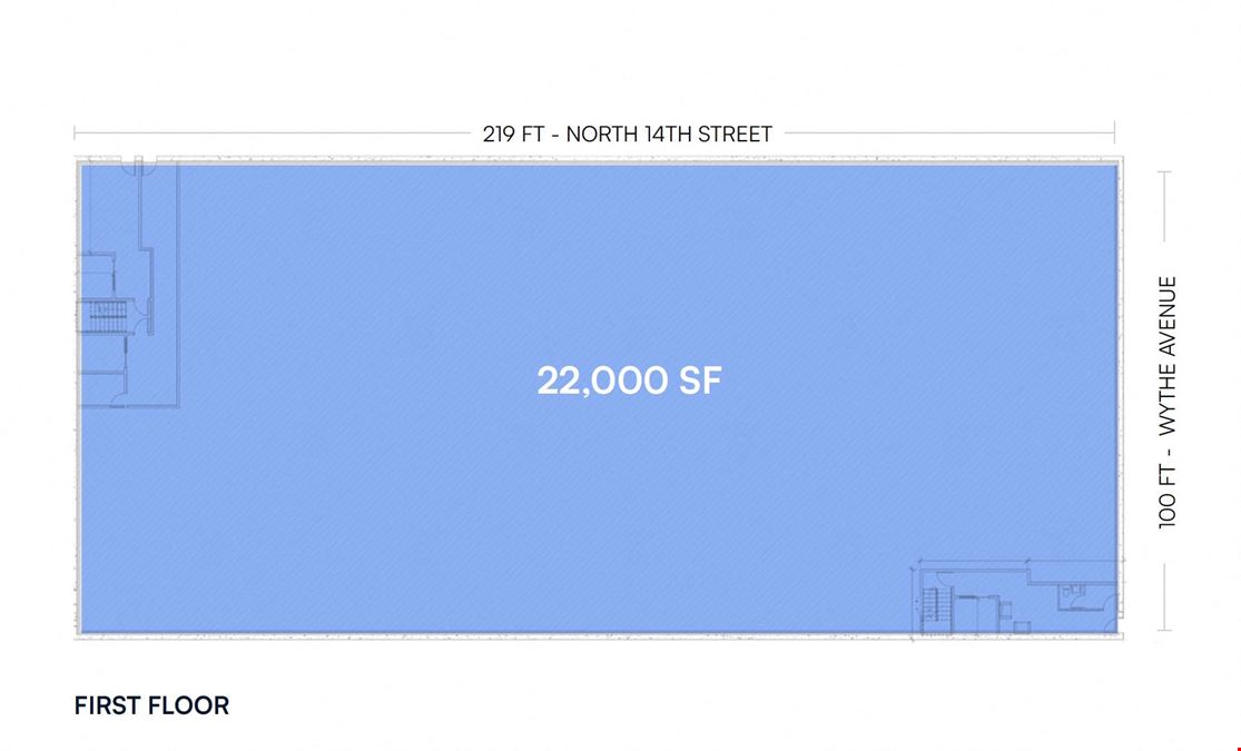 5,000 - 22,000 SF | 21 Wythe Avenue | New Flagship Retail Opportunity For Lease