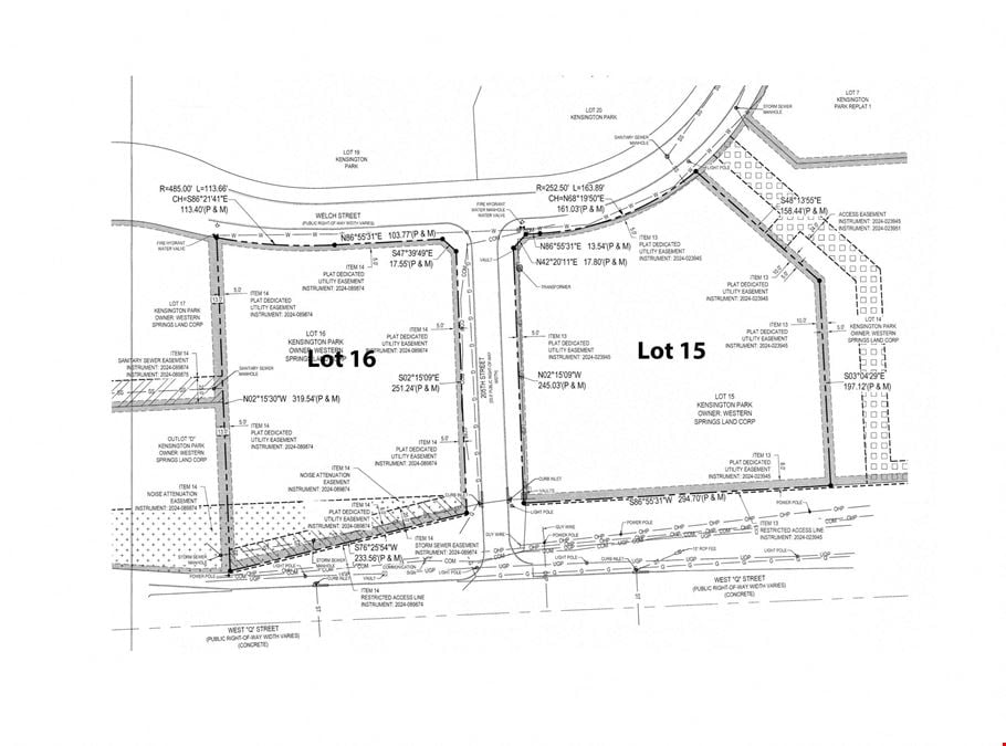205th & Q  Kensington Park Pad Sites