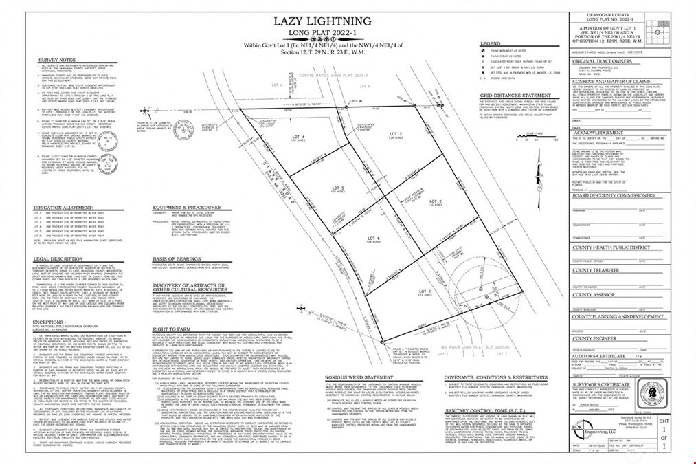 NKA Lazy Lightning Short Plat Lots 1,2,4,5&6