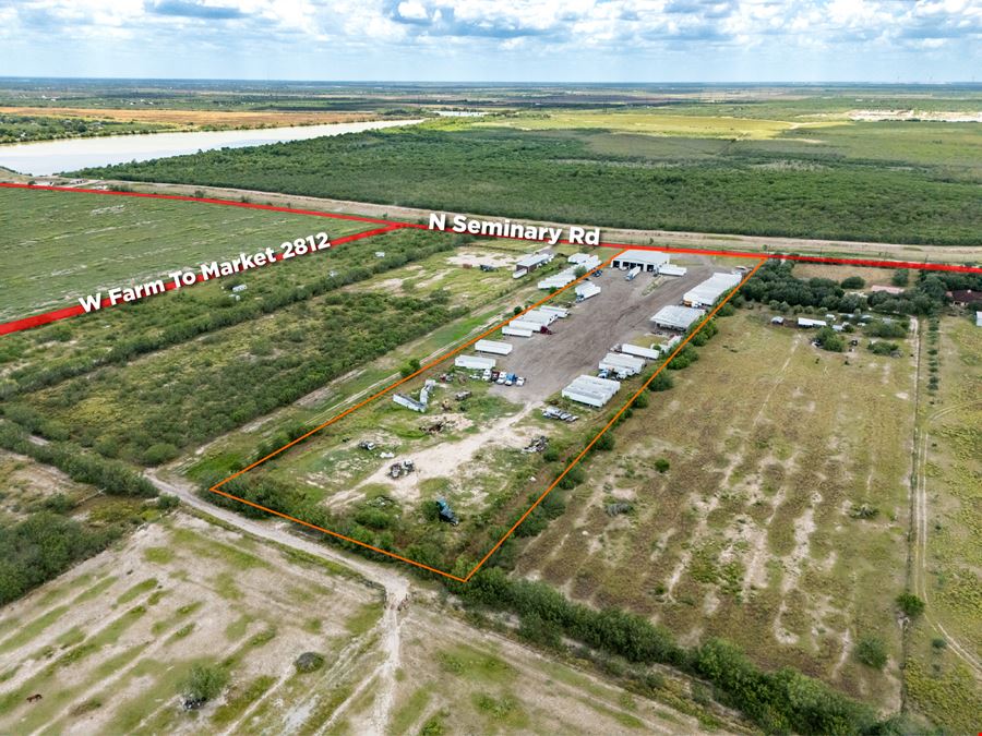 9.17-Acre Fenced Industrial Outdoor Storage (IOS) Yard | Warehouse + Office | 8612 N. Seminary Rd, Edinburg TX