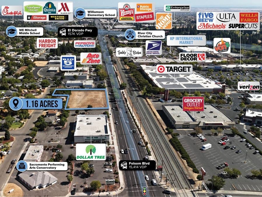 $1 Auction – REIT SALE | Target & Walmart Shadow  1.16 Acres | Sacramento MSA | 15K VPD