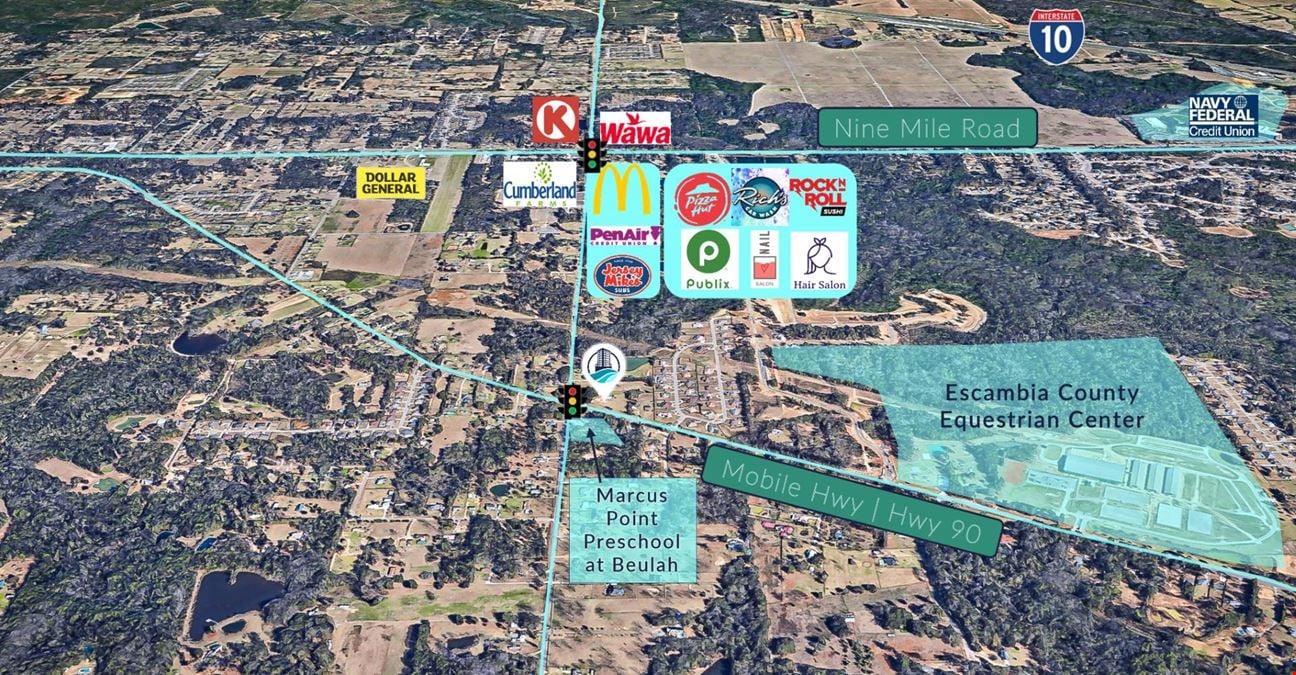 7998 Mobile Hwy | Signalized Hard Corner For Sale