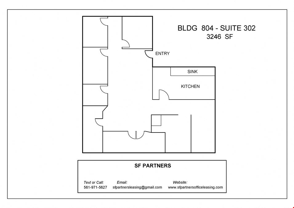 3246 SF 804-Suite 302 Professional Office Space