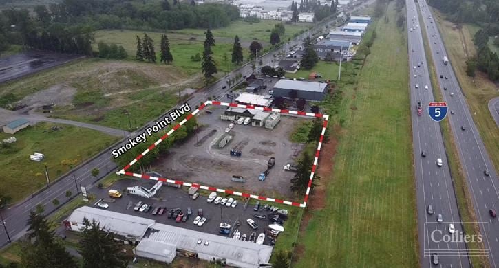 Highly Visible Site with 350’+ of Frontage on I-5 & Smokey Point Blvd