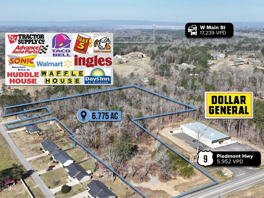 $1 Auction – 6.77 Acre Parcel | Dollar General Adjacent | Centre, AL