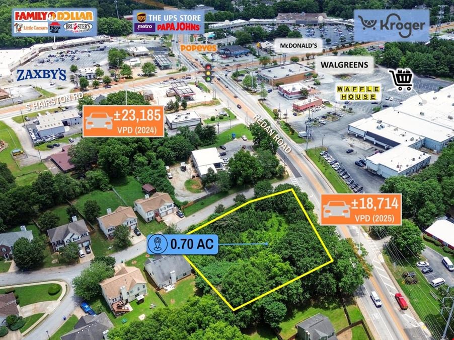 $1 Auction – 0.70 AC Hard Corner Parcel | 18K VPD | Atlanta MSA