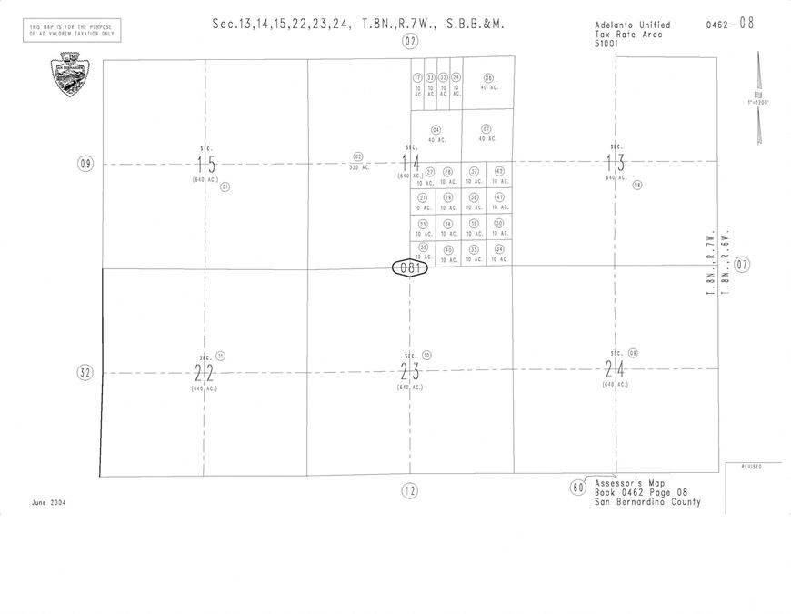 1,920 Acres of Unimproved Land  - San Bernardino