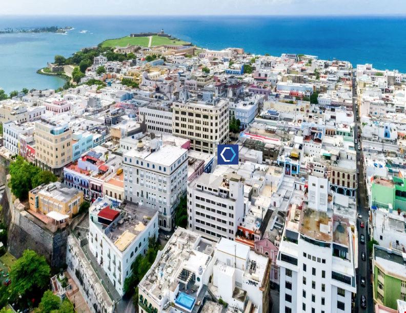 Redevelopment Opportunity: 15 Apartments and 4 Retail Locales in 8-Story Building in Old San Juan with Panoramic Views - For Sale
