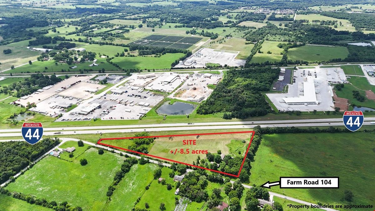 +/- 8.5 acres with income, near Buc-ee's on I-44