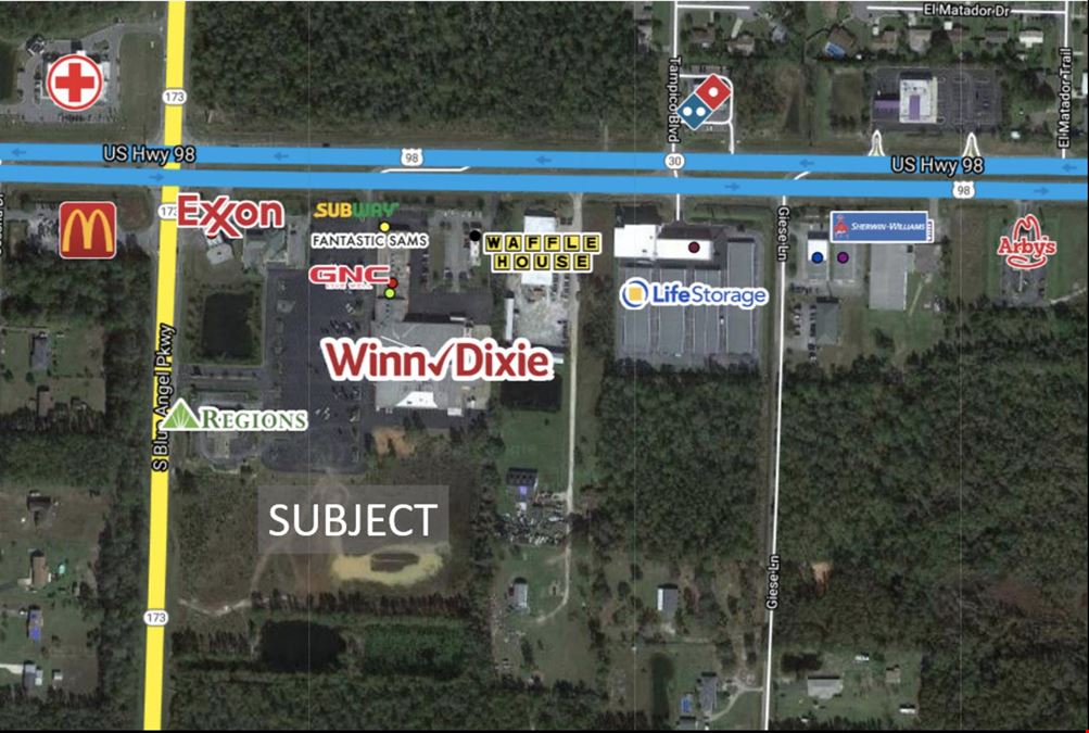 8 Acres with Outparcels S Blue Angel Pkwy
