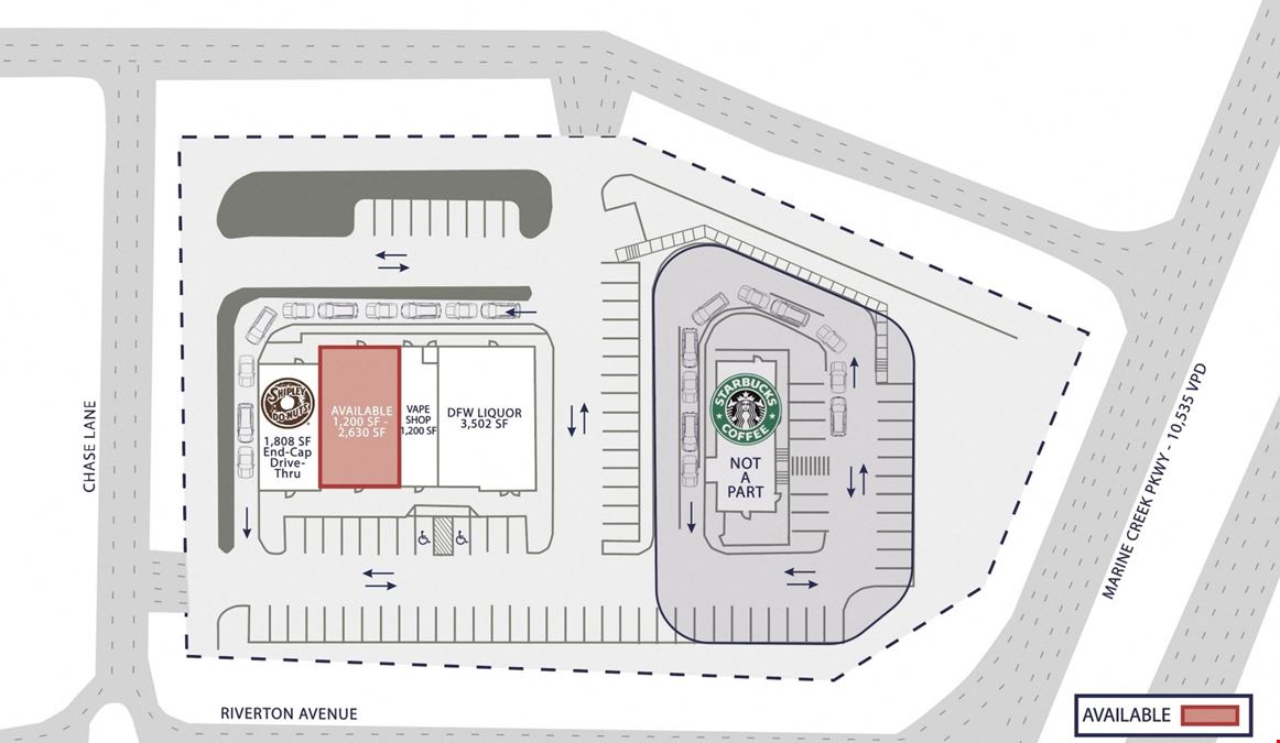 Marine Creek Shopping Center | Suite 110 | 1,000-2,630 SF