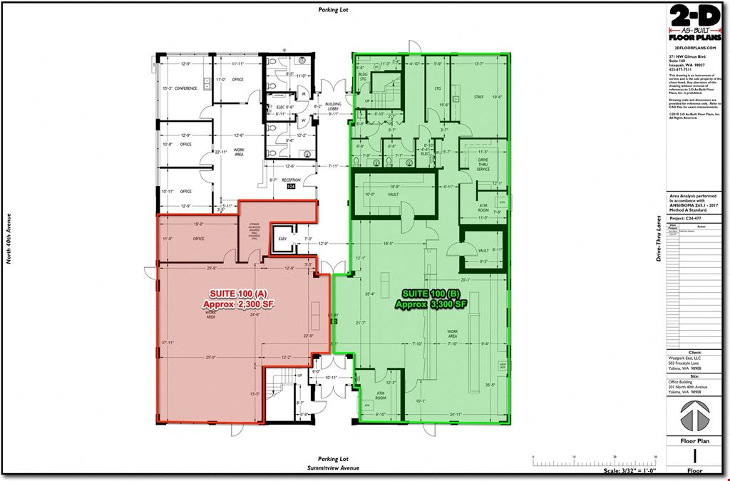 Professional Office/Retail  Space w/ 2 Lane Drive Thru