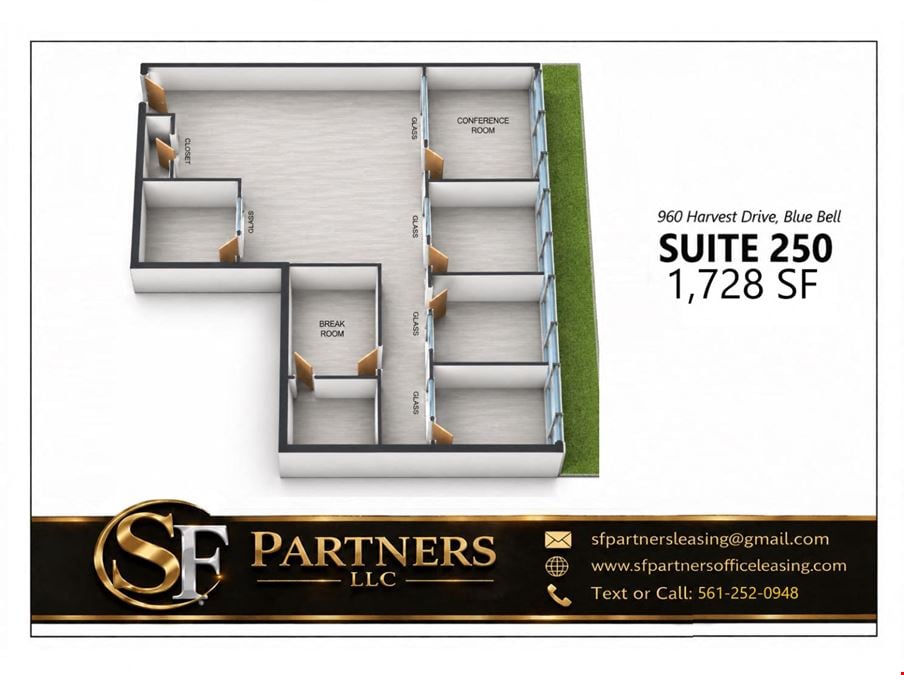 1,728 SF Suite B250 Professional and Medical Office Space