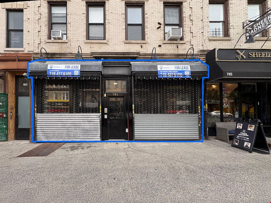 1,900 SF | 781 Franklin Avenue | Turnkey Restaurant & Bar with 1,500 SF Usable Basement for Lease