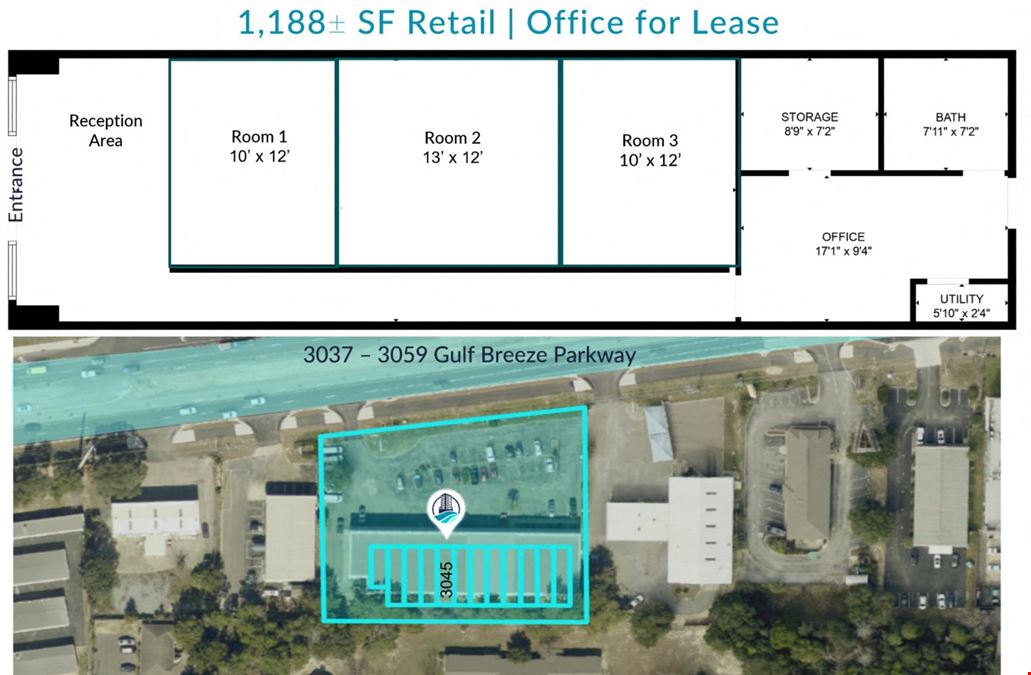 3045 Gulf Breeze Pkwy | 1,188± SF for Lease