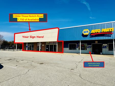 Preview of commercial space at 22664 Three Notch Rd