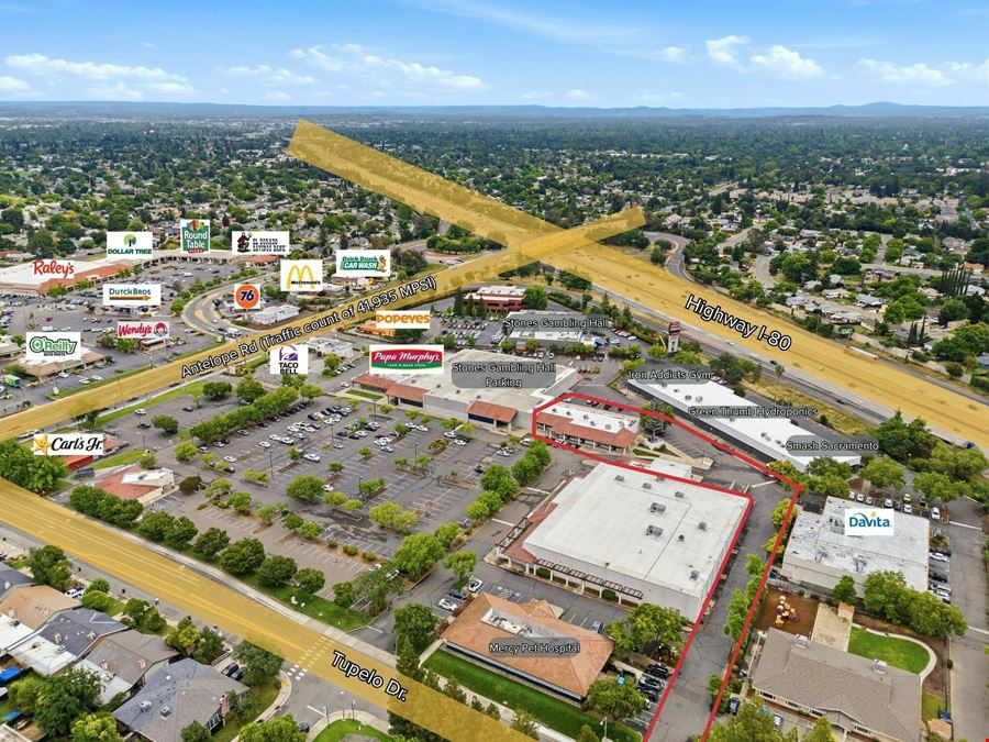 Value Add Strip Center with Cell Tower