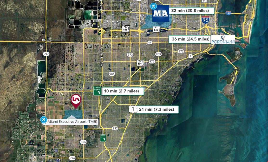 1,978 SF End-cap Warehouse Condo near Tamiami Airport